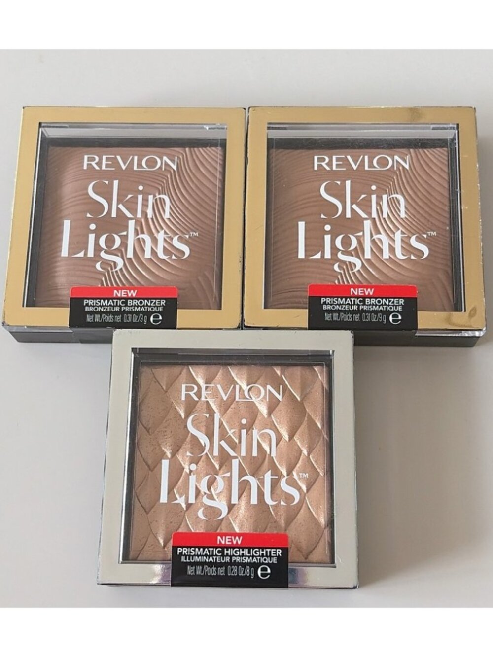 3x Revlon Skin Lights Prismatic Bronzer 110 Sunlit Glow & 202 Twilight Gleam NEW